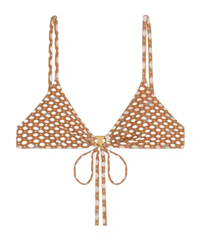 Celine Triomphe Triangle Top In Triomphe Matte Jersey In Neutral