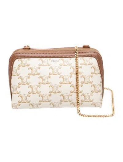 Pre-owned Celine Triomphe Triomphe In Neutral