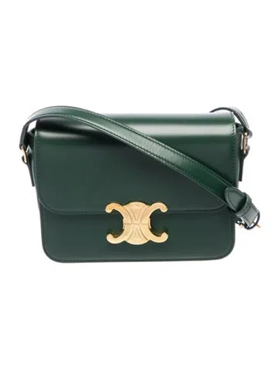 Pre-owned Celine Triomphe Triomphe Teen In Blue