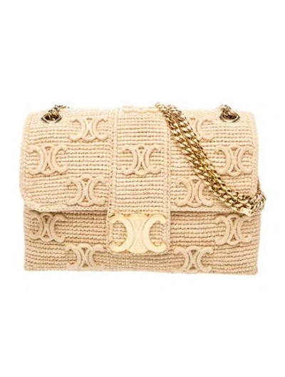 Pre-owned Celine Triomphe Victoire Medium 2025 In Neutral