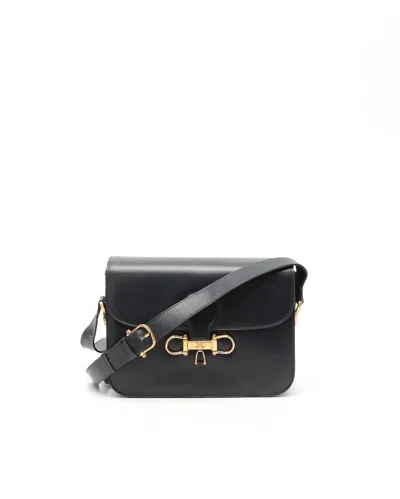 Celine Céline Triomphe Vintage Box Bag In Black