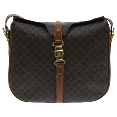 Pre-owned Celine Céline Triomphe Vintage Brown Canvas Shoulder Bag ()