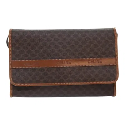 Pre-owned Celine Céline Triomphe Vintage Brown Canvas Shoulder Bag ()