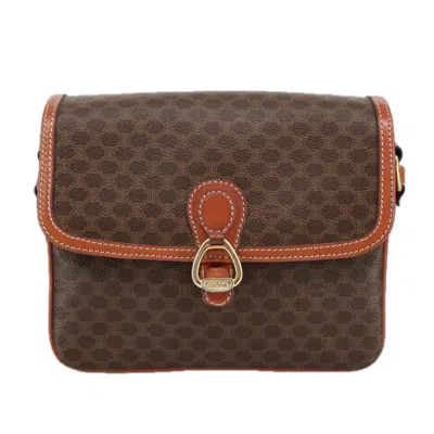 Pre-owned Celine Triomphe Vintage Canvas Shoulder Bag () In Brown
