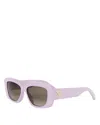 Celine Triomphe 55mm Rectangular Sunglasses In Purple