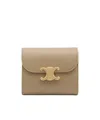 Celine Triomphe Wallet In Brown