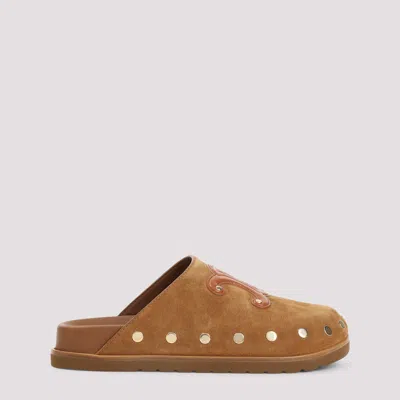 Celine Triomphe Wedge Mules