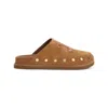 Celine Triomphe Wedge Mules Women In Brown