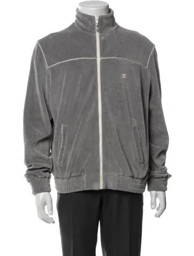 Pre-owned Celine Triomphe Windbreaker In Gray