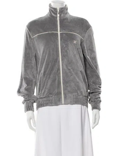 Pre-owned Celine Triomphe Windbreaker In Gray