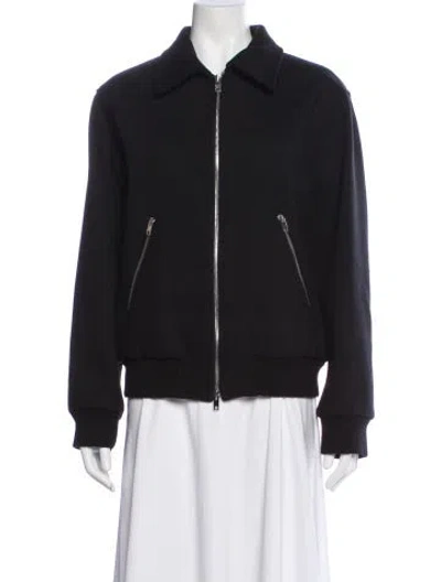 Pre-owned Celine Triomphe Wool In Black