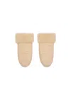 Celine Triomphe Wool Gloves In Nude