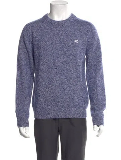Pre-owned Celine Triomphe Wool Pullover In Blue