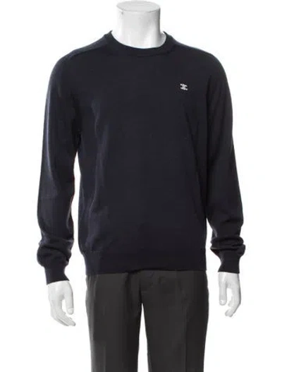 Pre-owned Celine Triomphe Wool Pullover In Blue