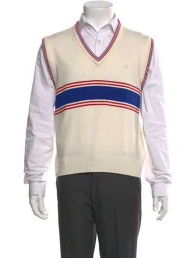 Pre-owned Celine Triomphe Wool Sweater Vest In Neutral