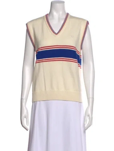 Pre-owned Celine Triomphe Wool Sweater Vest In Neutral