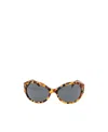 Celine Triomphe Wraparound-frame Sunglasses In Gray