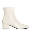 Celine Triomphe Zipped Logo Short Boots In White