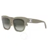 Celine Triomphe 55mm Round Sunglasses In Beige/gradient Brown