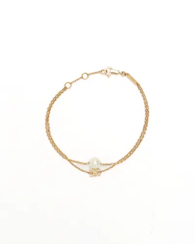 Celine Céline Triumph And Pearl Bracelet In Orange