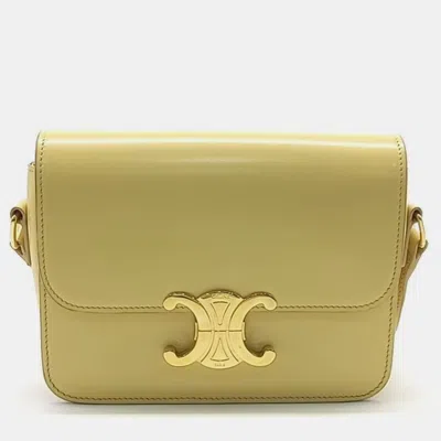 Pre-owned Celine Triumph Bag Tin In Yellow