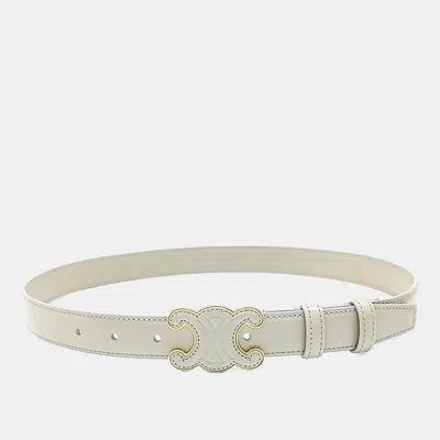 Pre-owned Celine Triumph Belt In Beige