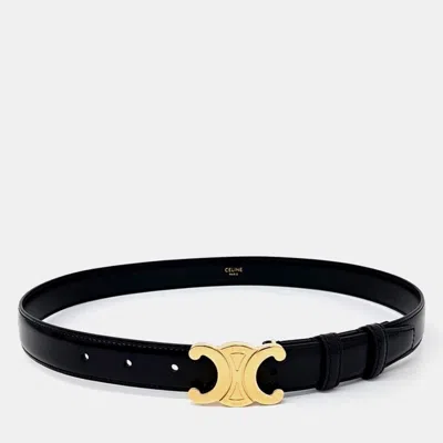 Pre-owned Celine Triumph Belt In Black