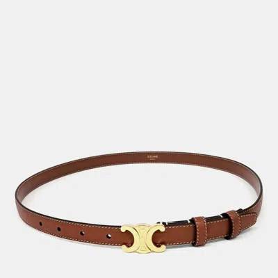 Pre-owned Celine Triumph Belt In Brown