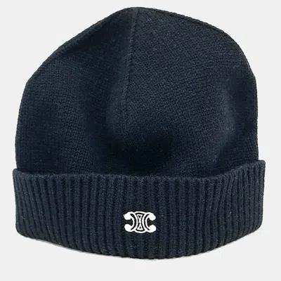 Pre-owned Celine Triumph Black Wool Beanie