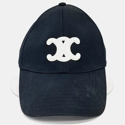 Pre-owned Celine Triumph Cap In Black