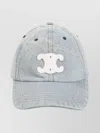Celine Triumph Cap With Curved Brim And Vents In Blue
