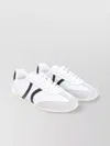 Celine Optic White Calf Leather Triomphe Sneakers In White