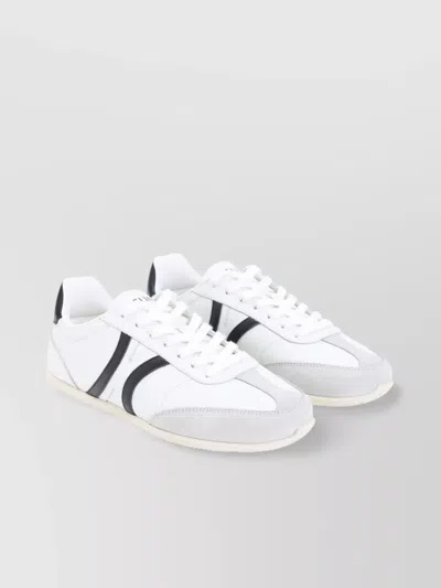 Celine Triumph Low-top Leather Sneakers In White