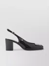 Celine Perforated Triomphe Slingback Women In Black