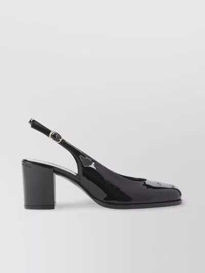 CELINE TRIUMPH PERFORÉ SLINGBACK BLOCK HEEL