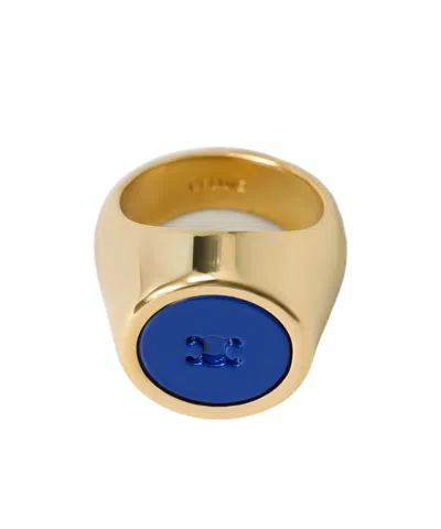 Celine Triumphal Signet Ring In Gold