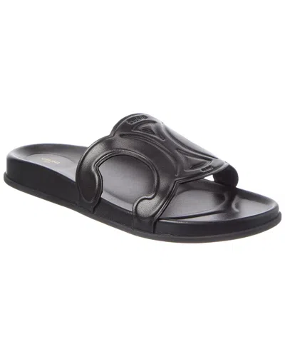 Celine Troimphe Leather Sandal In Black