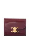 Celine Troimphe Small Patent Wallet In Red