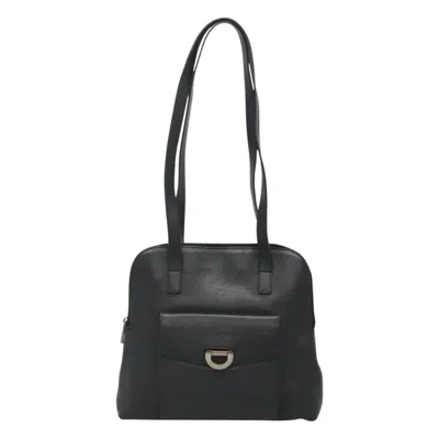 Pre-owned Celine Céline Trotteur Black Leather Shoulder Bag ()