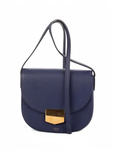 Celine Trotteur Crossbody Bag In Blue