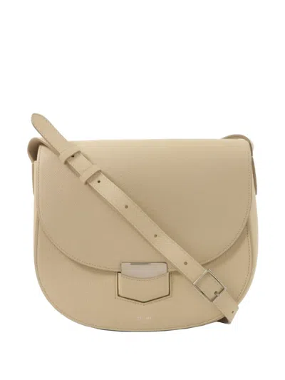Pre-owned Celine Trotteur Shoulder Bag In Neutral