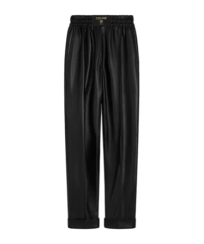 Celine Trousers In Lambskin In Black