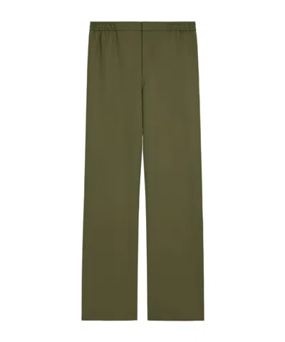 Celine Trousers In Wool In Green