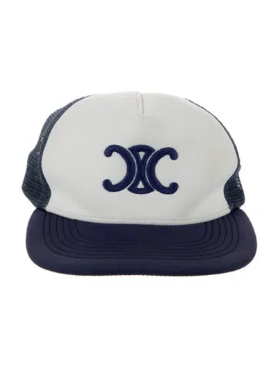 Pre-owned Celine Trucker Hat In Blue
