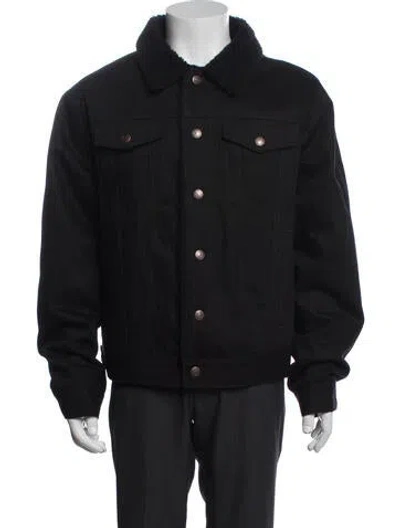 Pre-owned Celine Trucker Wool Jacket In Black