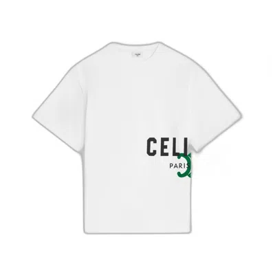 Celine T-shirt In Cotton Jersey In White