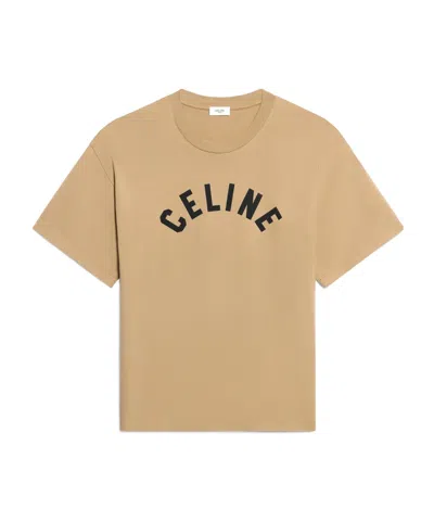 Celine T-shirt In Cotton Jersey In Brown