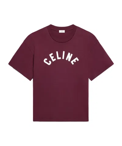 Celine T-shirt In Cotton Jersey In Purple