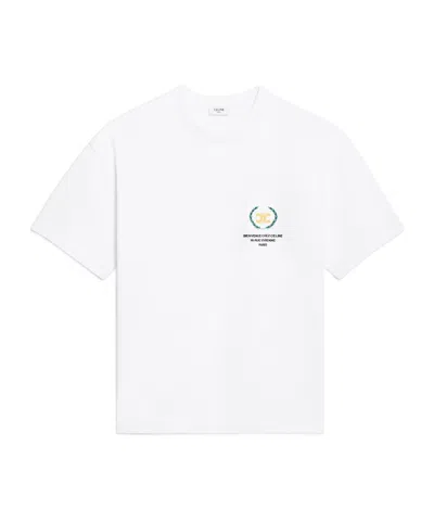 Celine T-shirt In Cotton Jersey In White