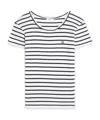 Celine T-shirt In Striped Silk Jersey In Multi